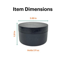 Load image into Gallery viewer, 100% Sustainable Hemp Bioplastic Charcoal Black Jars - Set of 4
